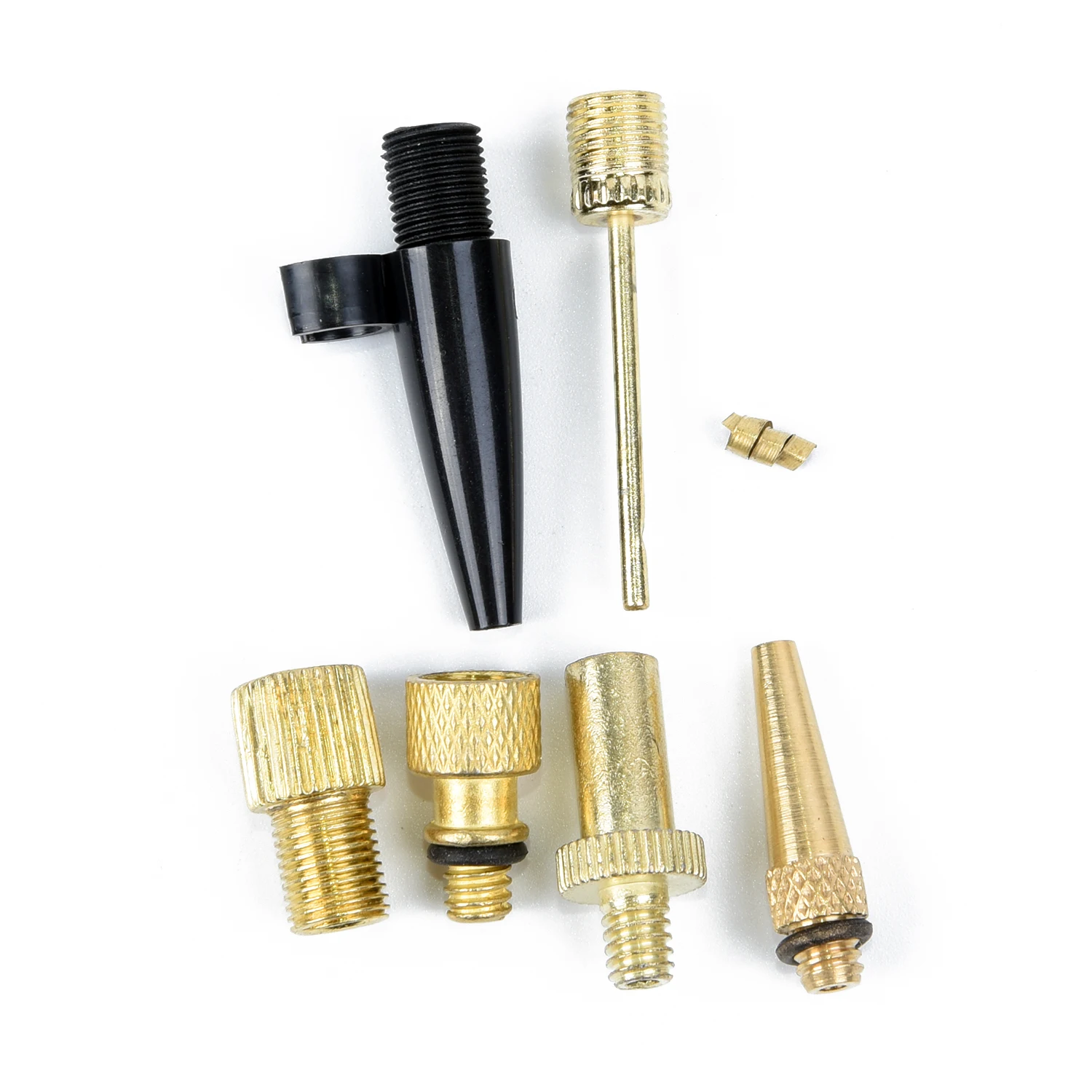 Inflatable Needle 6pcs Inflatable Needle Nozzle Air Valve Adapter Pump Parts For Football Bicycle Bike Tire Alloy Wheel Valve Cycling Accessories