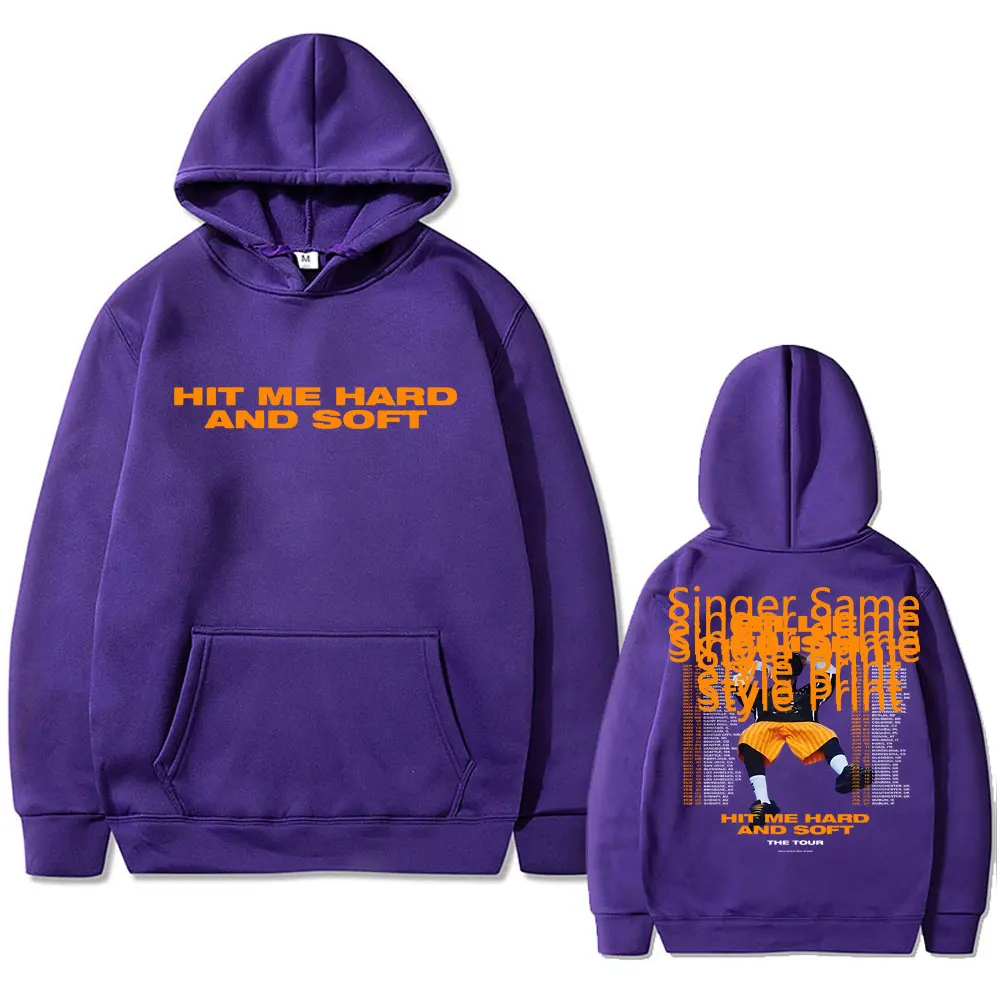 Hit Me Hard and Soft 2024 Tour Hoodie Men Women Hot Fashion Singer Same Style Graphic Print Hoodies Male Oversized Sweatshirt