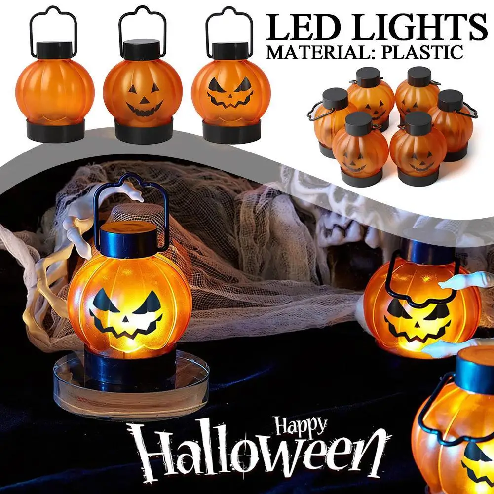 

Halloween Lights LED Candle Pumpkin Candlestick Lamp Scery Spider Happy Halloween Carnival Party Decoration Horror Props