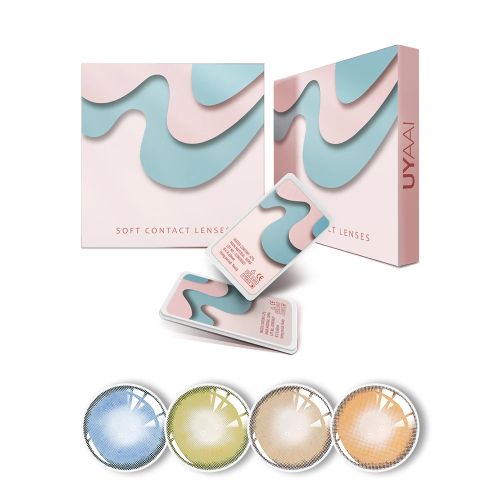 Цветные линзы для глаз UYAAI высокого качества, красивые линзы, мягкие линзы, удобные для ношения, линзы Y2K Цветные линзы для глаз UYAAI высокого качества, красивые линзы, мягкие линзы, удобные для ношения, линзы Y2K