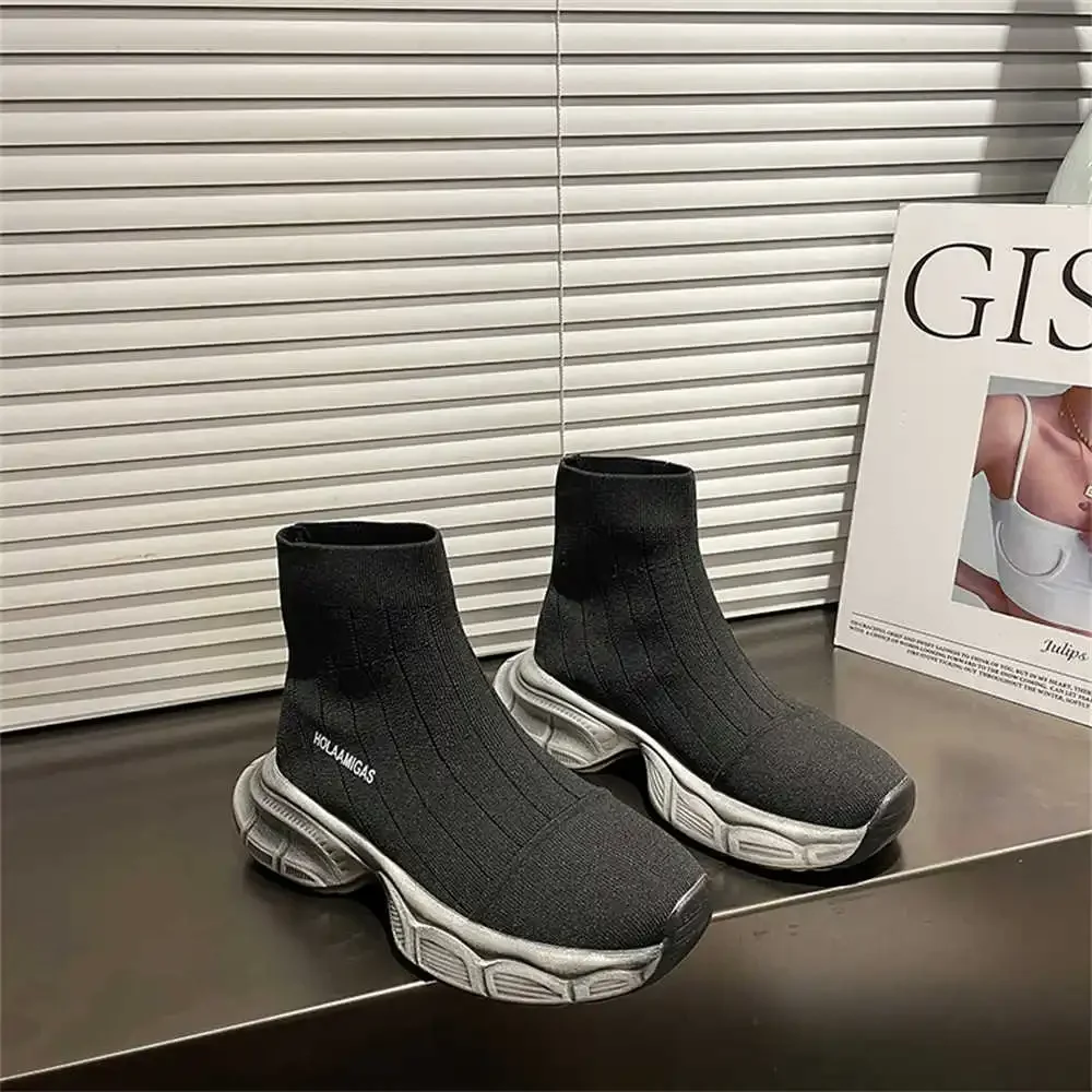 Stivali Enormi Demi-Season Per L'Estate Stivali Da Donna Blu Scarpe Alte Sneakers Corridori Sportivi Belle Offerte Di Ordine Classico