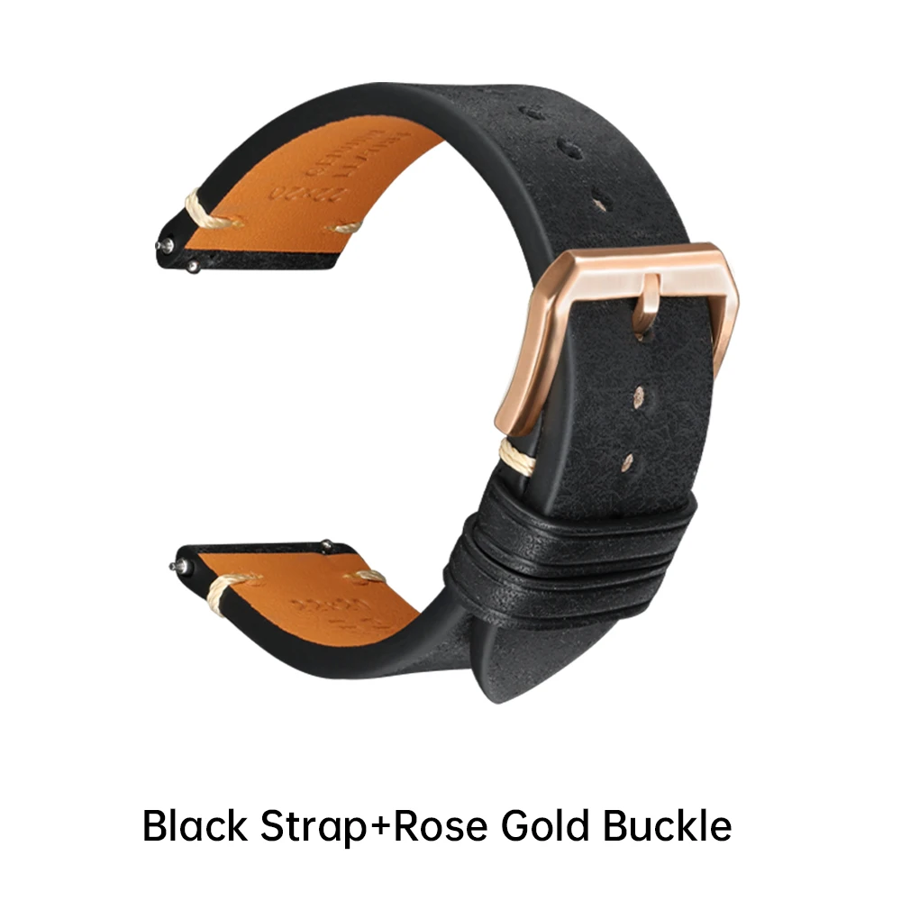 Premium Full Grain Leather Watch Strap with Quick Release