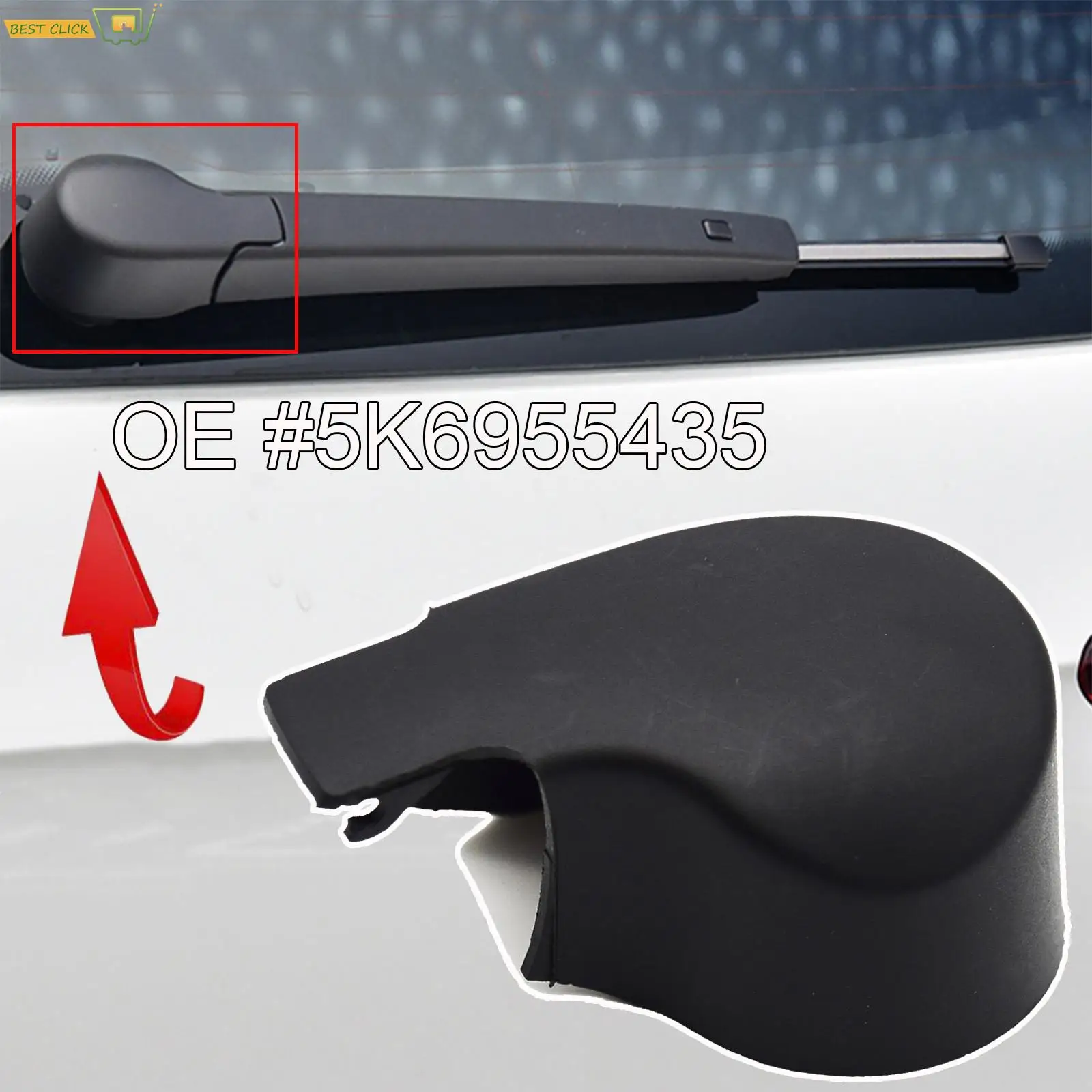 Auto Heckscheibenwischerarm Mutter Kappe Abdeckung Für Skoda Citigo Fabia NJ Karoq Octavia Surperb B8 Für Seat Arona Ibiza V Leon 5F1