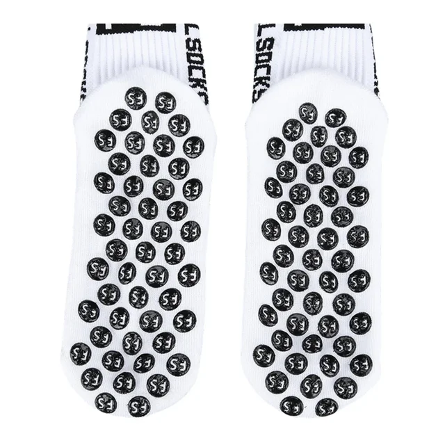 4/1Pair New Style FS Football Socks Round Silicone Suction Cup Grip Anti Slip Soccer Socks Sports Men Women Baseball Rugby Sock 5