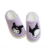 Sanrio Kulomi Cute Sweet Warm Home Women's Shoes Melody Cartoon Versatile Plush Bag Toes Platform Cotton Slippers 6