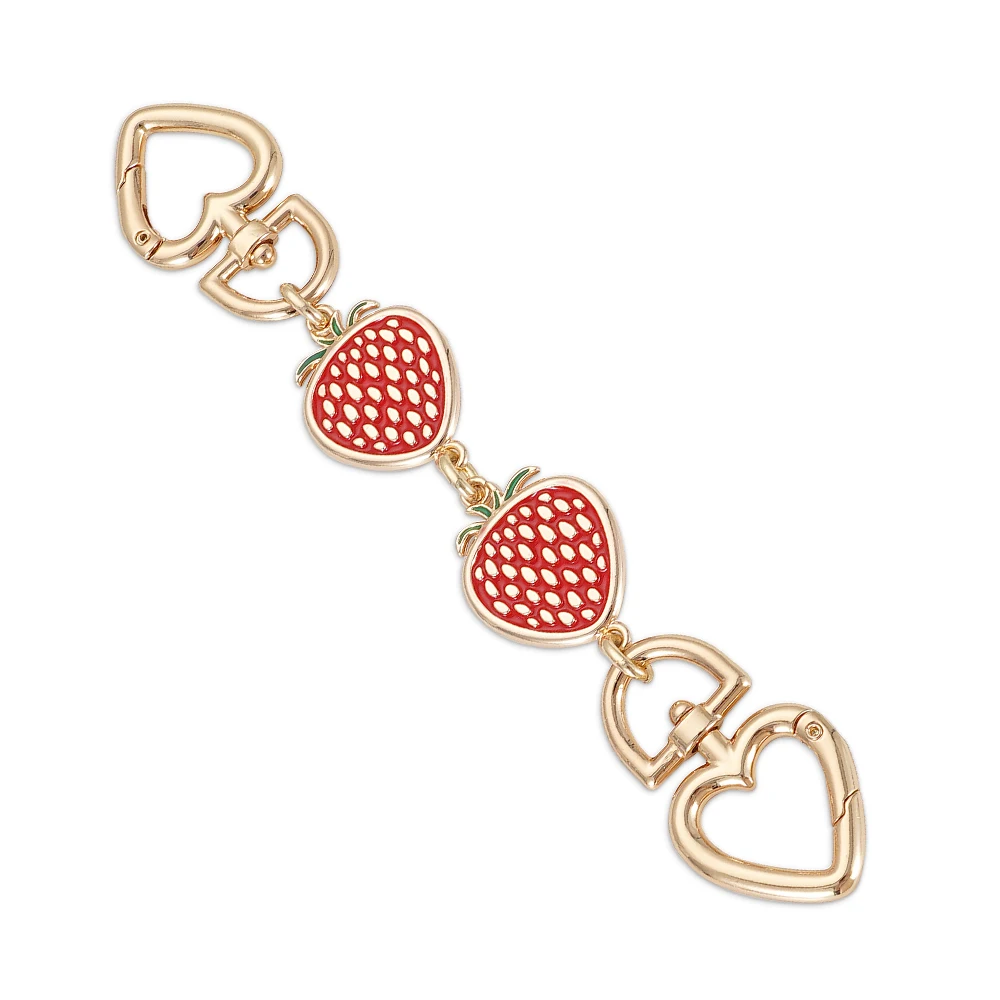 

Strawberry Extension Chain Purse Strap Extender Heart-shaped Metal Buckle Diy Bag Parts Accessories