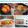 Silicone Air Fryer Tray with Divider Plate Reusable Non-Stick Baking Mat for Oven  Fried Chicken Dishwasher-Safe 3