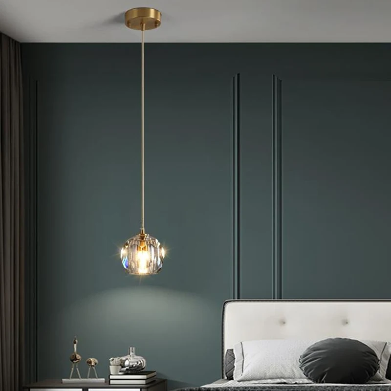 

Bedroom bedside chandelier crystal light dining room living room bar Nordic post-modern small chandelier modern light