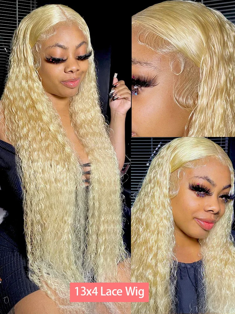 250 Density 613 Blonde Curly Wigs 13x4 13x6 Hd Lace Front Human Hair Wig 30 40 Inch Deep Wave Frontal Wigs Human Hair For Woman 3