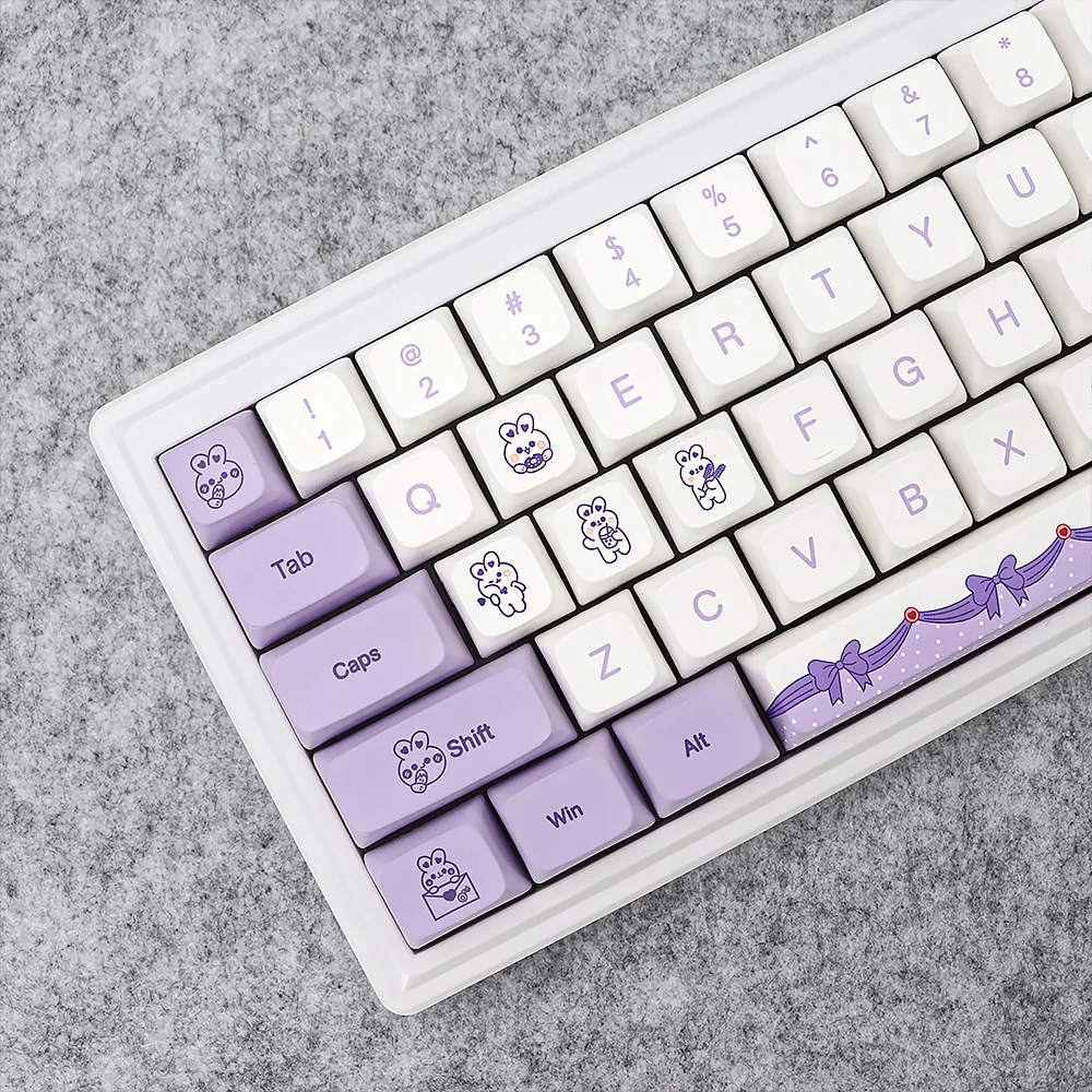 lavanda coelho tema keycap pbt xda keycaps para gmmkpro teclado mecânico tampa divisão barra de espaço