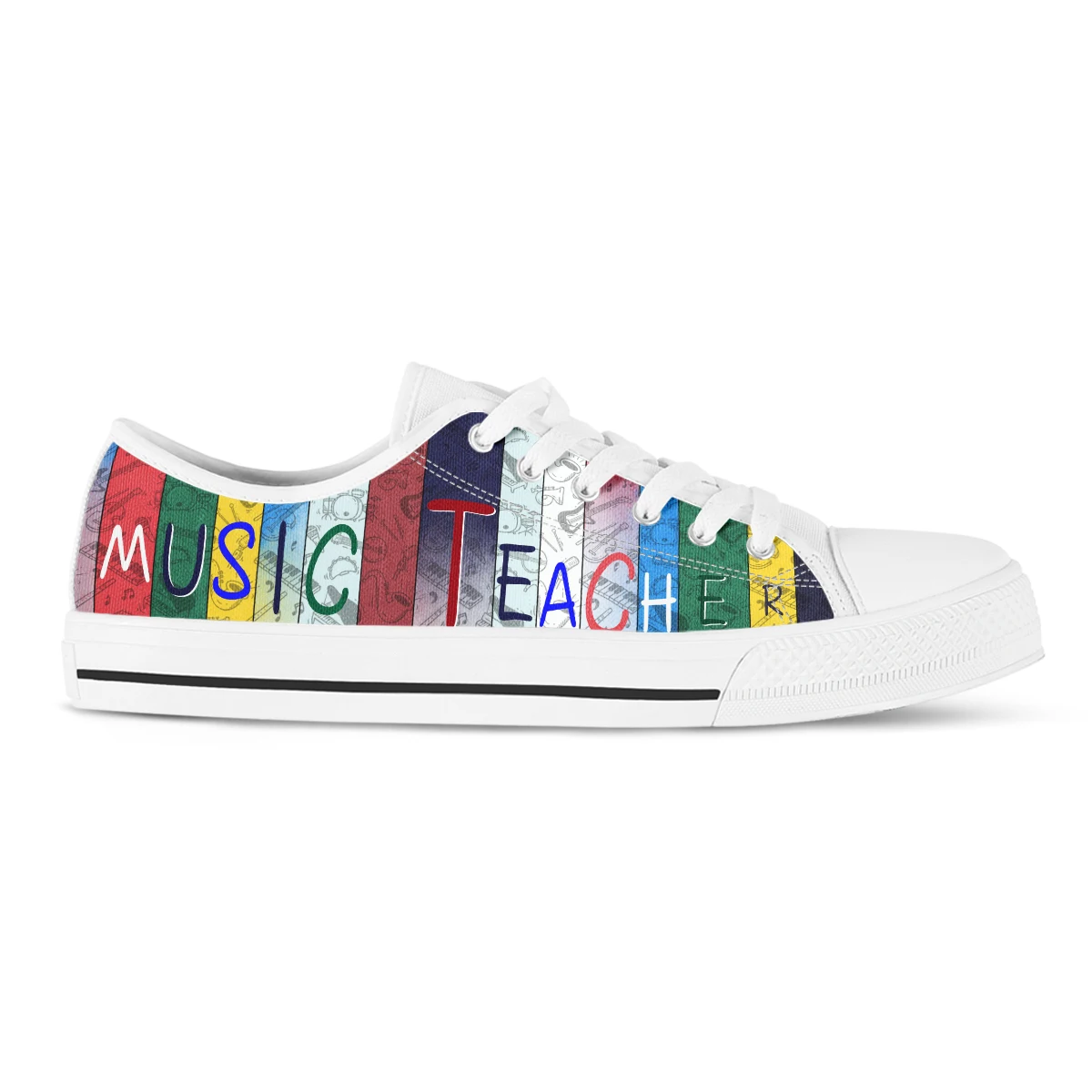 Music Teacher Designer Sneakers Fashion Shoes Women Low Top Canvas Shoes For Lady Breathable Casual Summer Sport Shoes
