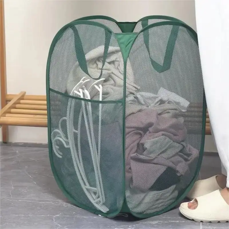1pc Handy Laundry Hamper Foldable Lightweight Basket For Washing Clothing Storage