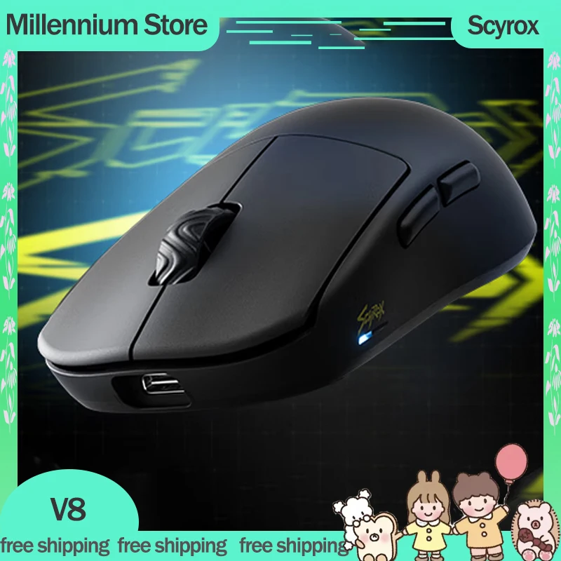 

Scyrox V8 Gaming Mouse 36g LightWeight 2.4g Wireless 2 Mode Light Weight 36g Nordic Pixart3950 30000dpi 8k Office Gaming Mouse