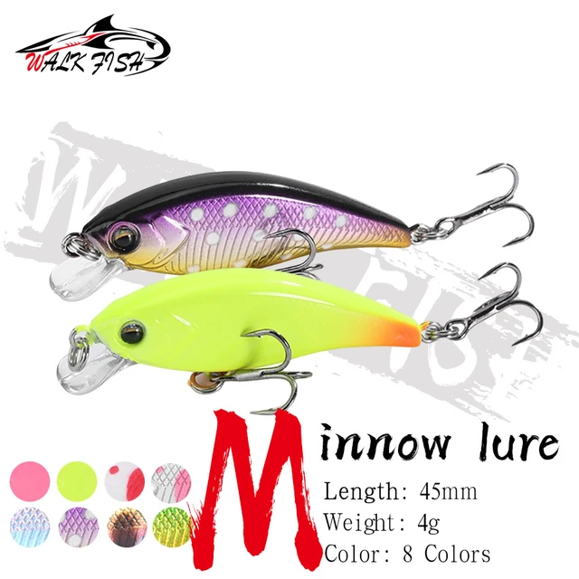 WALK FISH 1PCS Peche Leurre Japan Pesca Hard Fishing Lure 45mm 4g