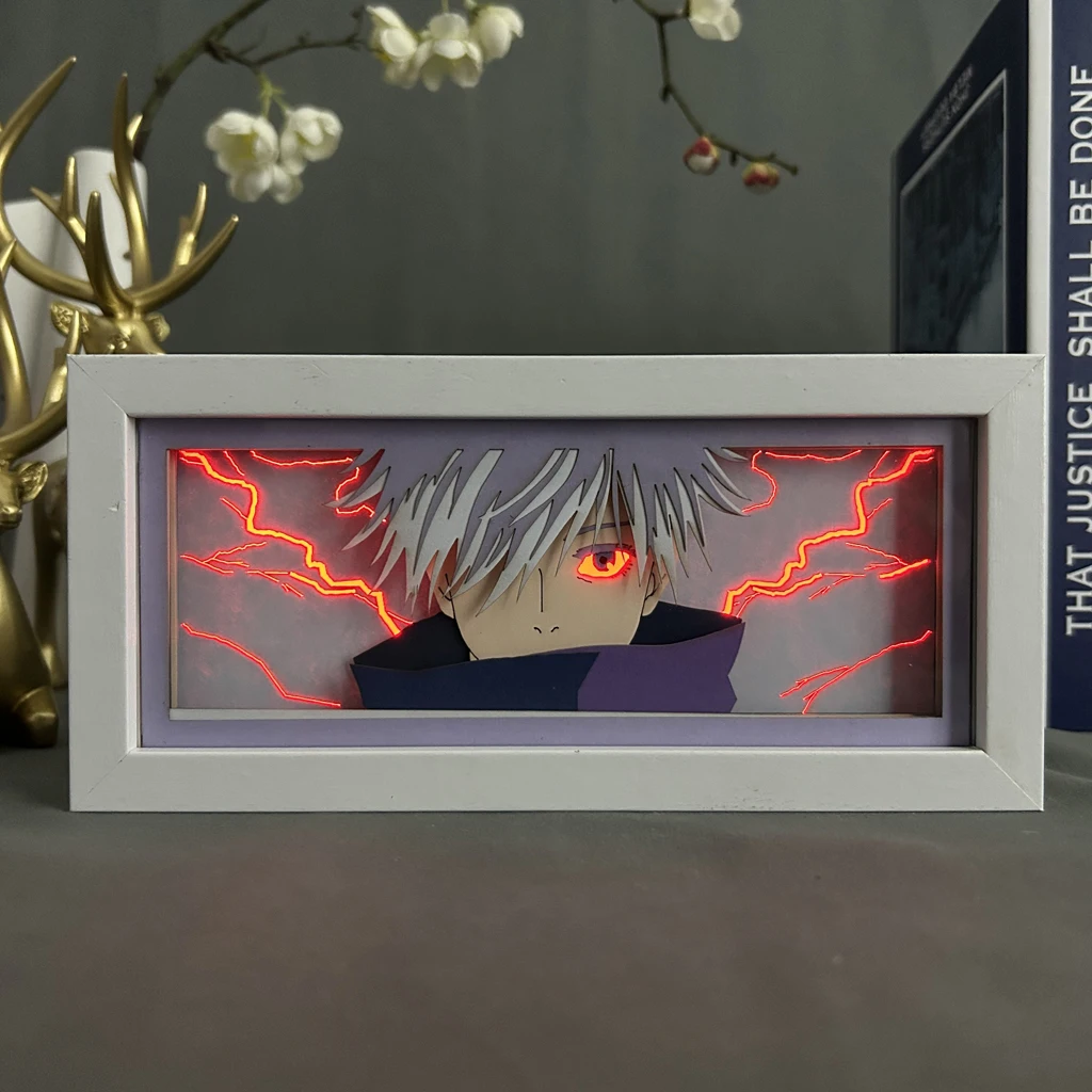 JJK Gojo Satoru 3D-Lichtbox – 16 Farben, LED Nachtlampe, Anime Dekor