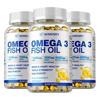 Omega-3 Fish Oil Rich in DHA and EPA - Improve Bad Mood, Relieve Stress, Strengthen The Brain, Improve Memory & Intelligence 1