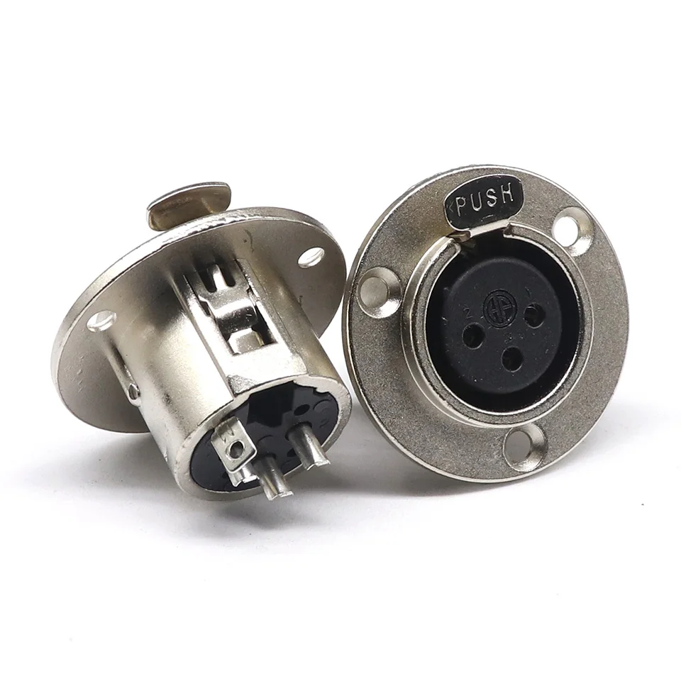 Mount Socket, Adaptador Conector, Soquete de microfone de áudio, 3Pin, 10pcs
