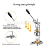 Small Manual Citrus Juicer, Stainless Steel Professional Manual Fresh Orange Pomelo Squeezing Machine 4
