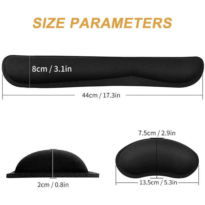 Ergonomic Comfort Gaming Mouse Pad with 3D Wrist Rest and Memory Foam