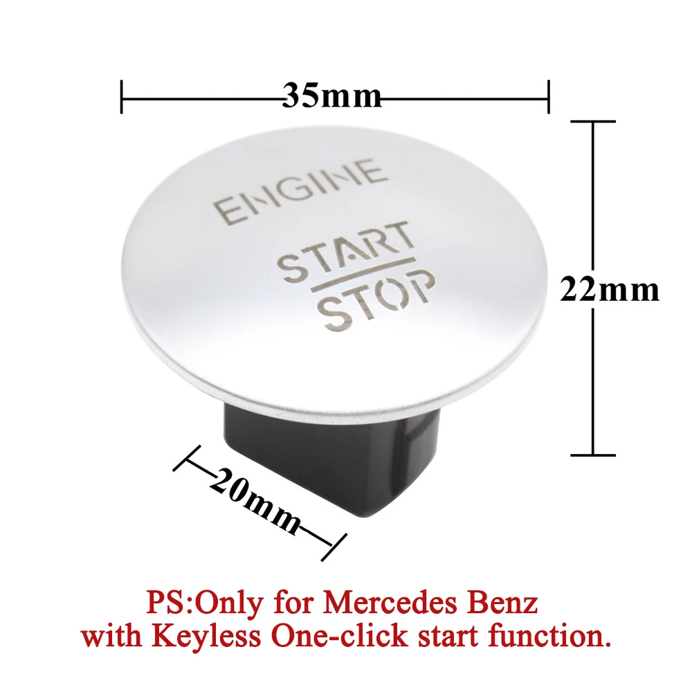 Engine Ignition One-Click Start Stop Button Keyless Push Switch For Mercedes BENZ W204 W164 W205 W212 W213 W221 2215450714 car start button car start stop button