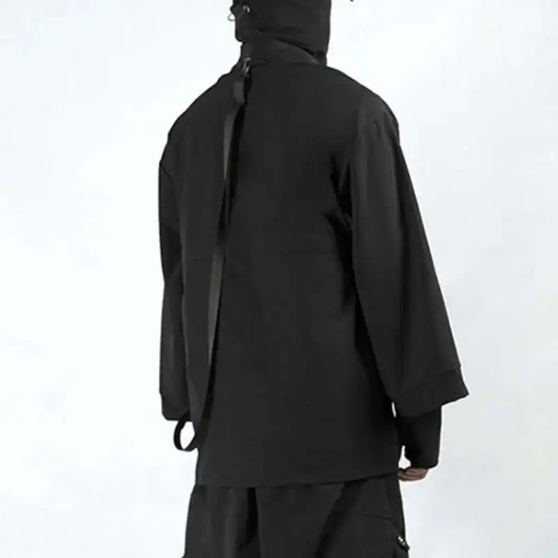 HKSH Spring Autumn New Functional Ninja Taoist Robe Long Sleeve Loose Coat Punk Dark Windbreaker Men's Tide Chic Techwear HK0168