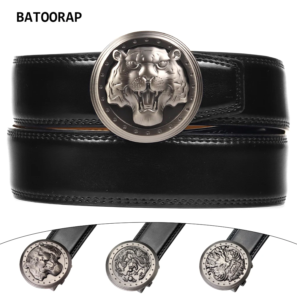 BATOORAP Luxury Brand High-end Crocodile Belt for Men Designer Diamond Stainless Steel Buckle