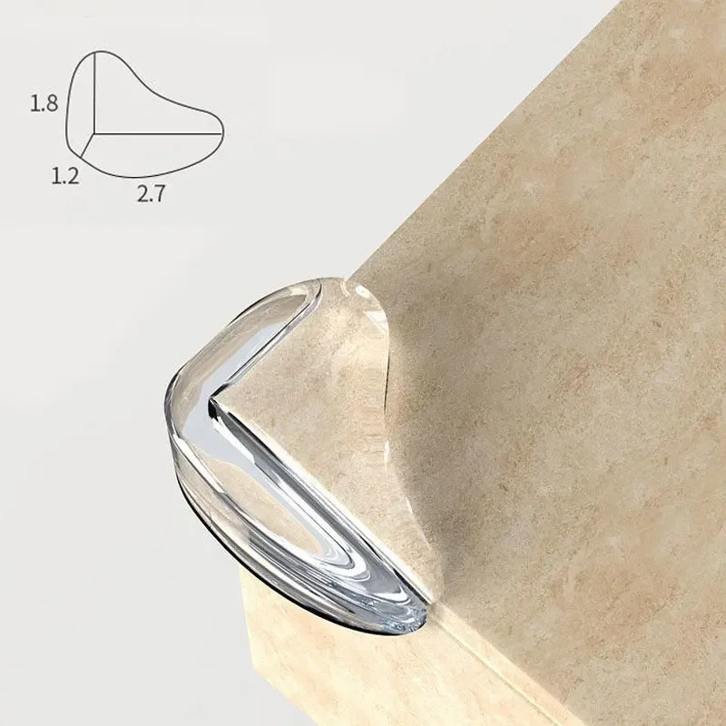 2pcs/set Baby Thicken Silicone Transparent Safety Table Corner Protector Protection From Children Furniture Edge Guards Cover