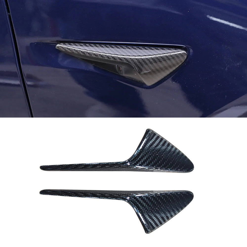 

Защитный чехол для боковой камеры Tesla Model 3 Model Y, накладка из натурального сухого углеродного волокна для крыла, аксессуары для автомобиля 2020-2023