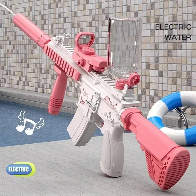 M416 Electric Water Guns Fully Automatic Shooting Game Beach Outdoor Entertainment Outdoor Beach Pool Gun Toys for Children Gift 4