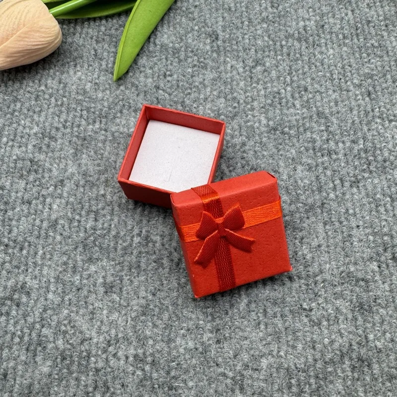Wholesale 10pcs 4×4cm Square Ring Box Cardboard Pearl Jewelry Box Gift Wedding/Proposal Use Elegant Jewelry Gift Box for Rings