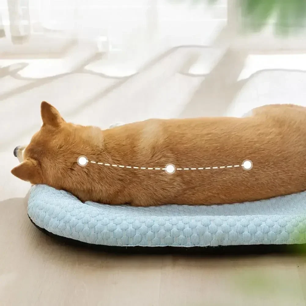 Cooling Dog Bed Ice Silk Breathable Pet Cushion For Summer Comfort_voghion.com