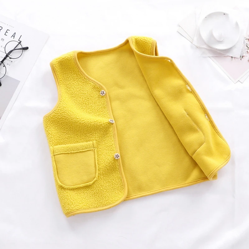 Autumn Winter Children Boys Girls Warm Fleece Baby Waistcoats 0-1Y Children Thicken Warm Outerwear baby waistcoat