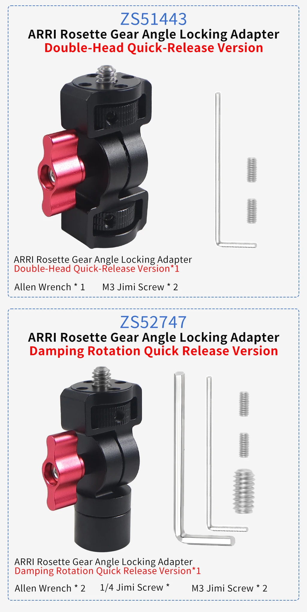 Aluminum Mini Tripod Head Adapter Arri Locating Holes Monitor Mount for DJI OSM