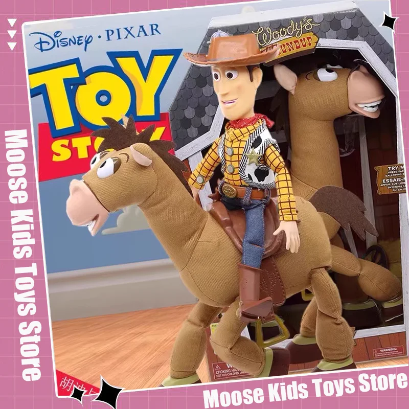Disney Toy Story Anime Figures Toy Story 4 Woody Mount Hearts Horse Bullsey Giocattolo Interattivo Da 18 Pollici Regali Di Festa Per Bambini