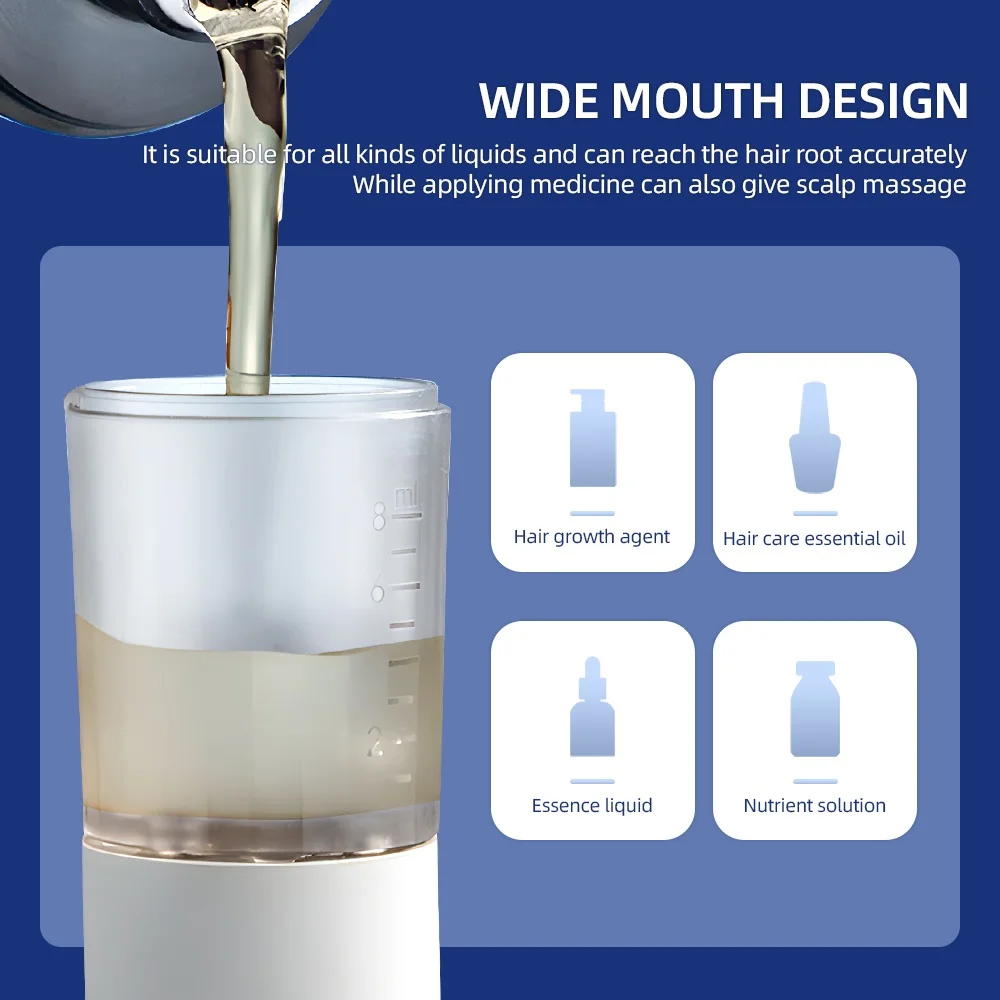 8ML Scalp Medicated Comb Scalp Treatment Applicator Hair Regrowth Essential Oil Liquid Guiding Massage Comb Hair Roots Massager