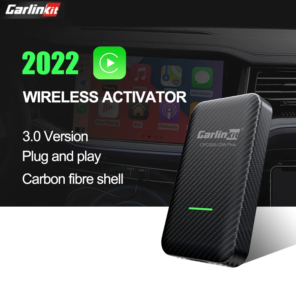 

2022 Carlinkit 3 Apple Carplay Wireless Car Play Box Bluetooth Connection for Factory Wired CarPlay Car Multimedia Player IOS 15