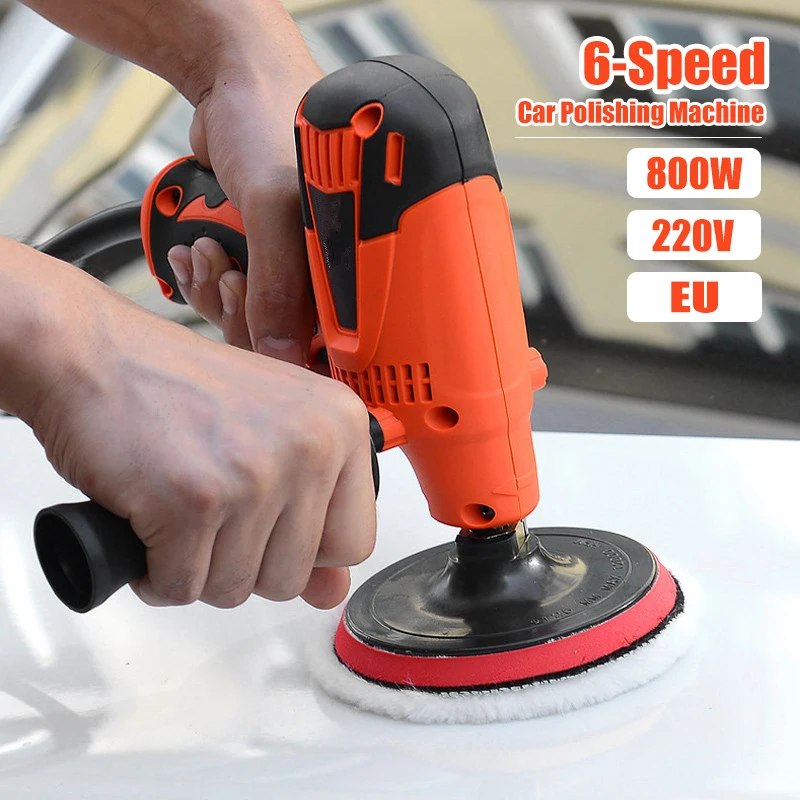 

220V 800W Car Paint Polisher Machine Adjustment 6 Gears Electric Polish Machine 3500rpm Paint Care Waxing Polishing Repair Tool