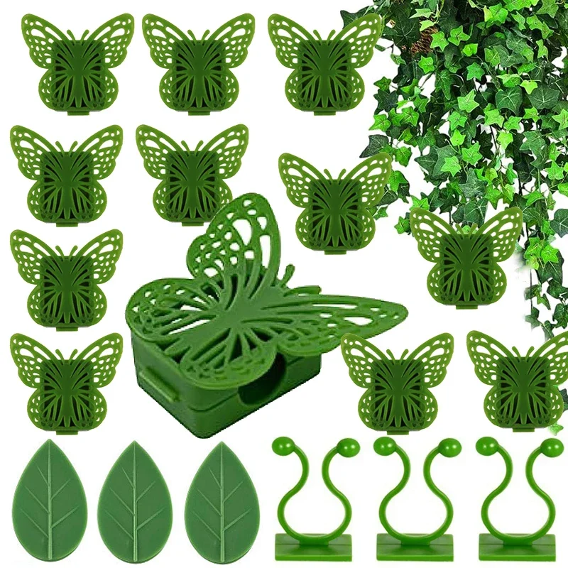 Plant Climbing Wall Fixture Clips Invisible Plant Clips Adhesive Hook Vine Traction Holder 10-30Pcs Indoor Outdoor Decor