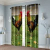2pcs, Party Curtain Rooster Garden Blackout Polyester Birthday Party Suitable for Holiday Decorations bedroom decor 6