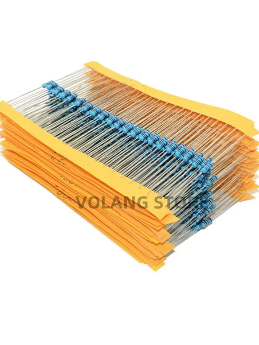 100pcs 1/2W Metal Film Resistor 0R ~ 5.6M 100R 220R 330R 1K 15K 2.2K 3.3K 4.7K 10K 22K 47K 100K 180 220 390 1K5 2K2 3K3 4.7M Ohm