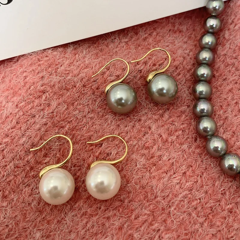 

Elegant Pearl Drop Earrings S925 Silver Piercing Imitation Pearls High Quality Earrings Women Fashion Jewelry