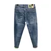 High Quality Fashion Luxury Harajuku Spring and Autumn Casual Blue Slim Jeans for Men New Pencil Pants Design 2024 Denim Jeans 4