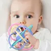 Baby Hand Ball Toys Baby Grip Training Manhattan Ball Hand Rattle Teether Food Grade Biteable Boilable 5