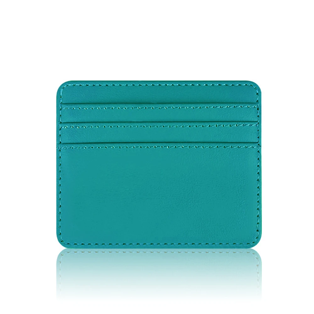 Customized Leather Slim Wallet with Initials - Personalized Cardholder Gift