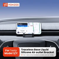 YZ For Tesla Model 3/Y Highland Juniper Traceless Phone Holder Air Vent Car Mount Hands Free Cell Phone Automobile Clamp Cradles