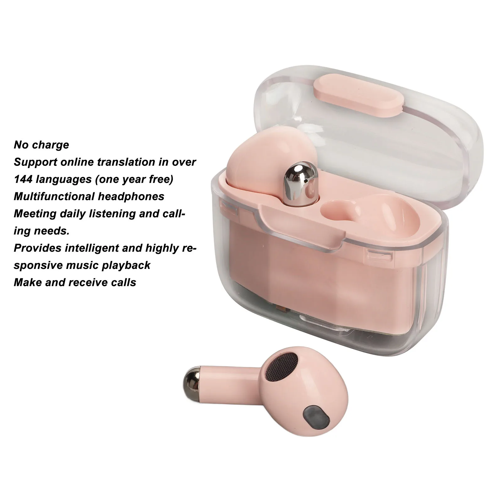 Real Time Translation Headset Language Translation Earphone Long Endurance BT Noise Reduction for Travelling for Business Talk