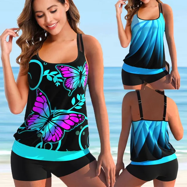 Tankini sets swimwear women monokini swimsuits bathing suit bikinis beachwear print sexy tank two piece