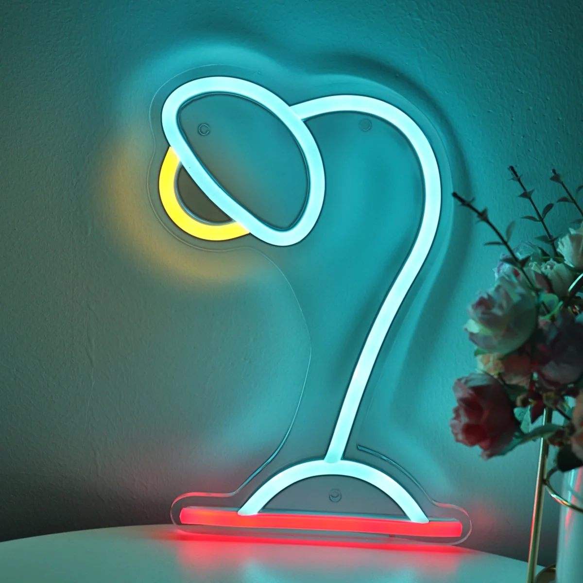 

1PC Table Lamp LED Wall Neon Art Sign Light Night Lamp Gifts For Party Room Pub Club Gallery Studio Decoration 6.69''*9.21''