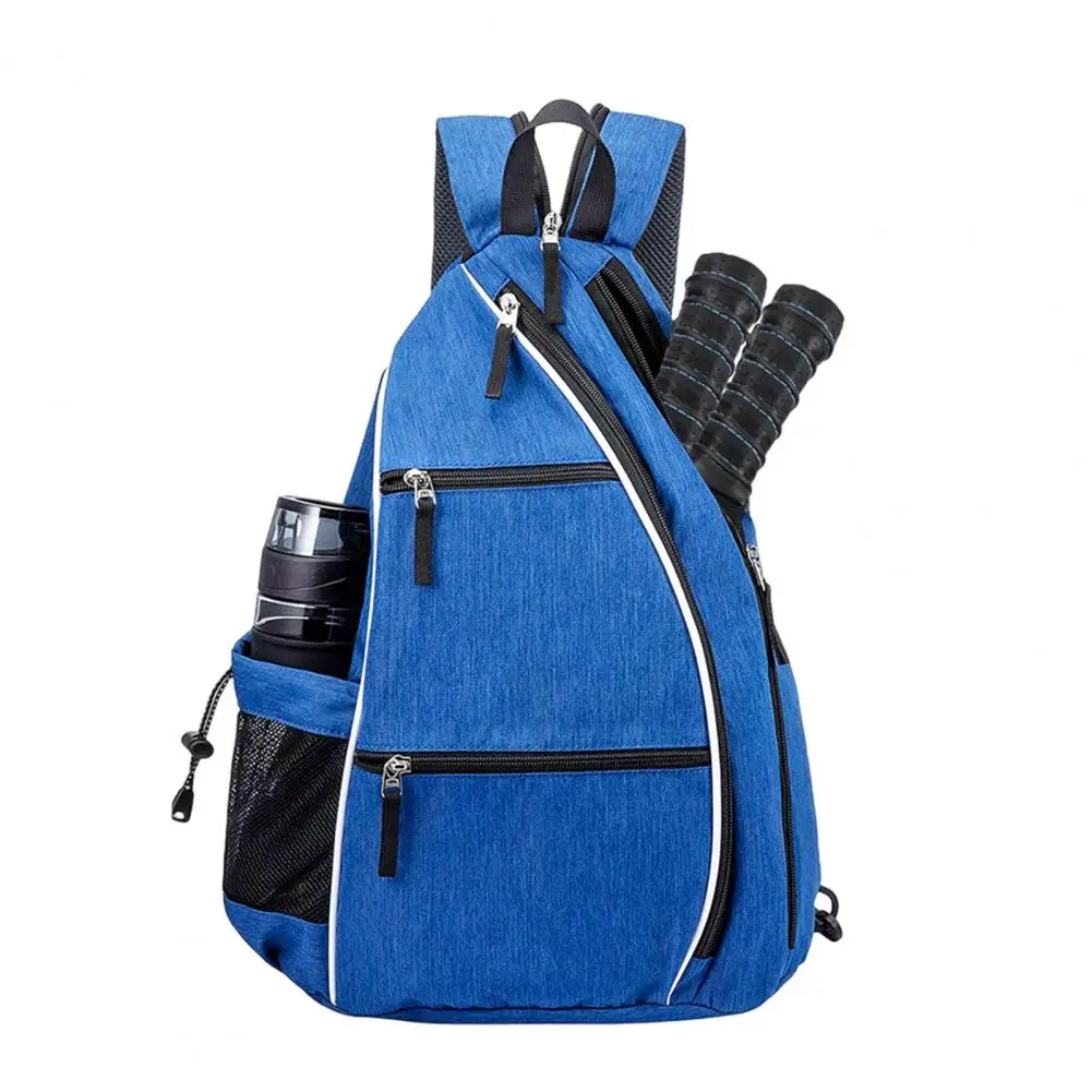 Lightweight Pickleball Paddle Bag Mesh Pocket Adjustable Strap Waterproof Oxford Cloth Badminton Racket Backpack 4