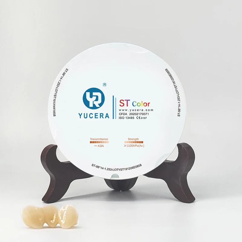 

Yucera 95 ST Color Zircoium Blank coloring material in dental clinic lab use